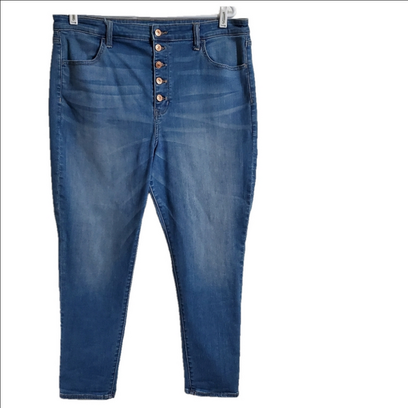 American Eagle Next Level Stretch High-Waisted Button-Fly Jeggins Size 20 S - Picture 1 of 13